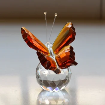 Mielas Crystal Butterfly Stiklo Amatų Gamtinių Akmenų, Gyvūnų Figūrėlės Namų Darbalaukio Puošimas Ornamentais, Vestuvių Suvenyrų Dovanos
