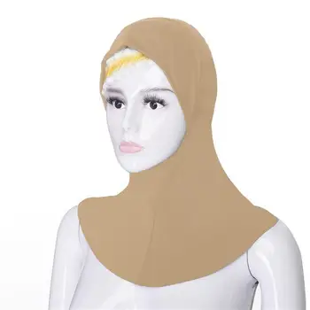 Moterys Pagal Šalikas Skrybėlę Bžūp Kaulų Variklio Dangčio Ninja Hijab Islamo Kaklo Padengti Musulmonų Skrybėlę Ramadanas Minkštos Vientisos Spalvos Arabų Niquabs Turbaną Naujas