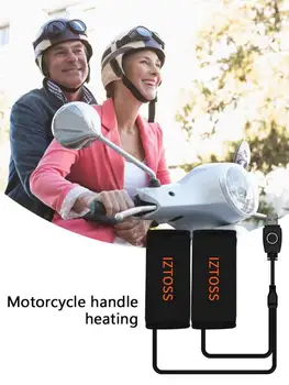 Motociklo šildymo rankena pirštinės 5V USB maitinimo tris pavaras perjungti elektrinių transporto priemonių šildomos rankenos padengti