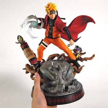 Naruto Shippuden Uzumaki Naruto Kovos Deginimas Vėjo, su Šviesa, PVC Pav Kolekcines Modelis Žaislas