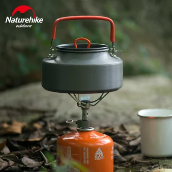 Naturehike 1.1 L kempingas šilumos kavos, arbatos puodą lauko ultralight iškylą arbatinukas vandens šildytuvas aliuminio lydinio, arbata virdulys su filtru