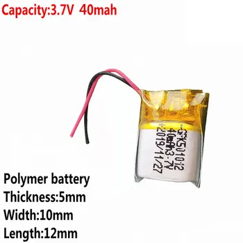 Nauja baterija Gera Qulity 3,7 v ličio polimero baterija 40mah 501012 tinka I7 