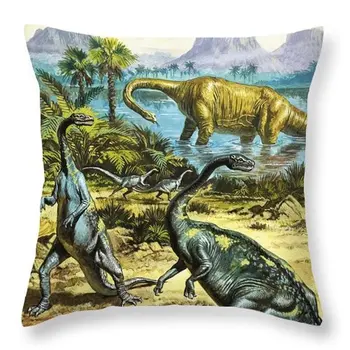 Nauja dinozaurų gyvūnų tigras lino spausdinti pagalvių užvalkalus namų užvalkalas Sofa Dekoro pagalvėlė apima 