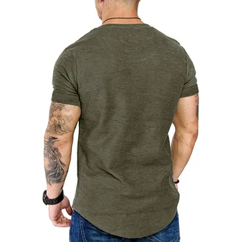 Nauja, vyriški T-shirt Slim Fit O-kaklo trumpomis Rankovėmis Raumenų Fitneso Atsitiktinis Hip-Hop Medvilnės Viršuje Vasaros Mados Pagrindinis T-shirt Didelio Dydžio