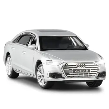 Naujas Atvykimo 1:32 Masto Diecast Metal Žaislas Audi A8 Modelio Garso Ir Šviesos Automobilių Durų Openable Švietimo Surinkimo Dovana V405