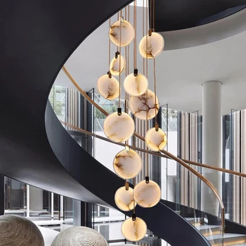 Naujas aukso LED šviestuvo šiuolaikinės marmuro lempos AC110V 220v ilgai laiptai šviestuvais, baras žibintai