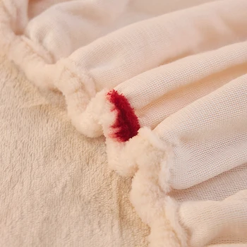 NAUJAS šiltas, Universalus Čiužinys Padengti Mink Kašmyras Tirštėti lakštai lova Pagalvės užvalkalą Žiemos įmontuojami Lakštai Dulkių Dangtelio Raštas