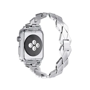 Nerūdijančio plieno dirželis apple watch band 44 mm 42mm 38 mm 40mm nuorodą, apyrankė ant riešo juostos iwatch 5 4 3 2 1 metalinė diržo sagtis