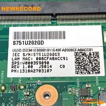NEWRECORD ARP10SQG 6050A2703101 nešiojamas Plokštė V000359090, skirtas Toshiba Satellite P70-B-10T i7-4720HQ CPU GPU HD8850M