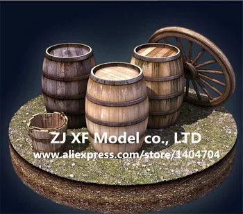 NIDALE modelis, Klasikinio medinėse statinėse modelis medinių brendžio cask 25*18mm kibirai 2 vnt/daug