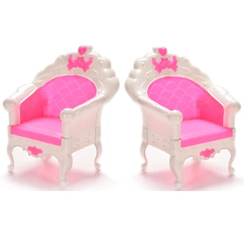 NK 4 Vnt/Set Lėlės Priedai Mados Stilius Princesė Dream house Kėdė, Sofa-lova, Fotelis Baldai Barbie Lėlės Dovanų Didmeninės