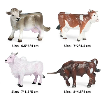 Oenux Gyvulių Pieno Karvė Modeliavimas naminių Paukščių, Galvijų, Veršelių Jautis JAUTIS Veiksmų Skaičiai Pvc Puikus Modelis Miniatiūriniai Žaislas Vaikams Dovanų