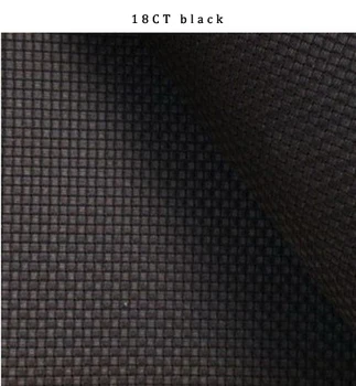 Oneroom NEMOKAMAS Pristatymas siuvinėjimo audinys 18ST 18CT kryželiu drobės audinys baltos spalvos, juoda spalva