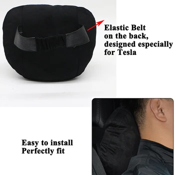 Optikos Atminties Minkštas Patogus Automobilių Sėdynės Pagalvėlės Kaklo Pagalvė Pagalvėlės Apsaugoti Logotipas Reikmenys Tesla Model S Modelis X 3 Pavyzdys