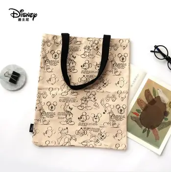 Originali Disney Mickey Minnie Multi-funkcija Pirkinių Maišeliai Drobės Kelionės Sulankstomas Krepšys, Rankinė, Mergaitėms, vaikams, žaislas pliušinis Lėlės Dovana