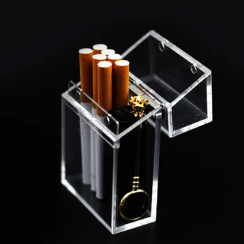 Palaikykite 20 Lazdos Akrilo Tirštėti Lydinio Rėmas Skaidrus Cigarečių Atveju, Anti-slėgio Visib Tabako Turėtojas Saugojimo Cigarečių Dėžės