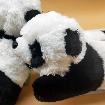 Panda Užsakymą Šiltos Žiemos Mylėtojai Namų Šlepetės Grindų Moterų Ir Vyrų Namų Patalpų Šlepetės Specialus Pasiūlymas Storio Minkšto Dugno Batai
