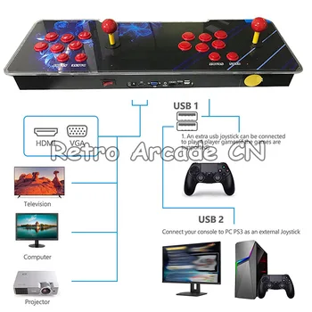 Pandora BOX CX 2800 1 ir 2323 arcade žaidimų konsolė su 3D žaidimai LED Mirksi namų žaidimas stotis HDMI/ VGA išvesties į TELEVIZORIŲ