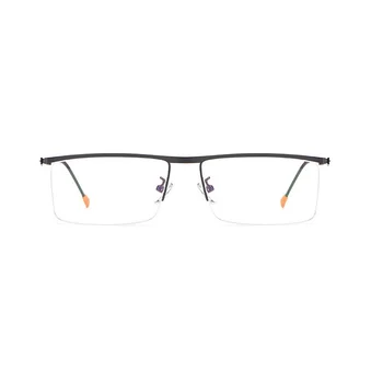 Plotis-135 Lydinio elastinga, vyrių trumparegystė akinių rėmeliai vyrų pusė ratlankio verslo vyrų Optinis recepto akiniai, akinių rėmeliai