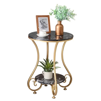 Prabangaus marmuro arbatos stalo paprastas gyvenamasis kambarys sofos kampe keli vieno dvigubo sluoksnio mažas apskritojo stalo kūrybos staliukas