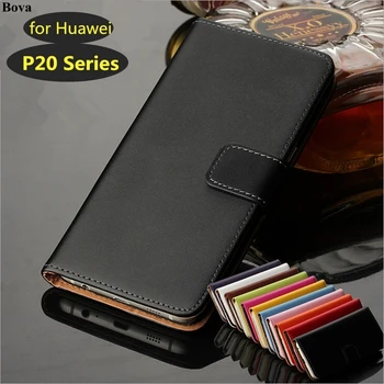 Premium pu odos atveju Huawei P20 Lite P 20 Pro kortelės laikiklį, Flip Dangtelis apsaugos atveju shell coque 