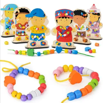 Rankų darbo Duobute Mediniai Mokymosi Švietimo Puošnios Lėlės Pearl Montessori Vaikų Švietimo Žaislai, Dovanos Vaikams