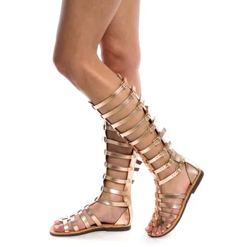 Romos Gladiatorių Tvarstis Sandalai Moterims Kelio Aukštas, butas sandalias botas femininas Moterų Bateliai Mergaitėms Vasaros tuščiaviduriai Kulkšnies Įkrovos