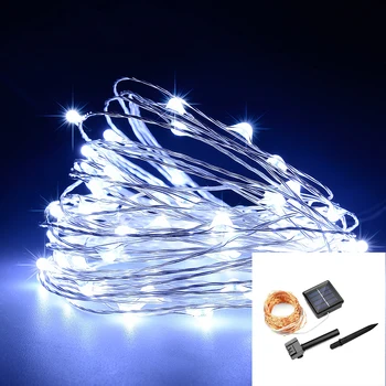 Saulės Lempa String Žibintai LED Lauko 50/100/200 Led Pasakų Atostogų Kalėdų Vakarėlį Girliandą Saulės Sodas Vandeniui Girliandą Dekoras