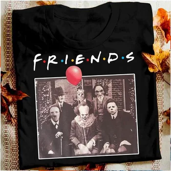 Siaubo Draugais Michael Myers Jason Voorhees Helovinas Marškinėliai T-shirt Draugas Tv Šou Siaubo Pobūdžio Pennywise