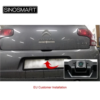 SINOSMART Universali galinio vaizdo Grįžtamieji Parkavimo Kamera su Europos Standartinio Dydžio Licenciją Plokštės Rėmas