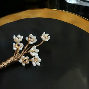 SINZRY originalaus dizaino rankų darbo natūralios nereguliarus Pearl Gėlių Segė pin kūrybos šalikas sagtis pin bižuterijos
