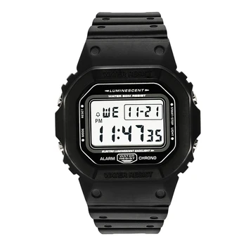 Skaitmeninis Sporto Laikrodžiai Vyrų Laikrodžiai Signalizacijos Chrono Vandeniui 5ATM 44mm Didelis Ciferblatas