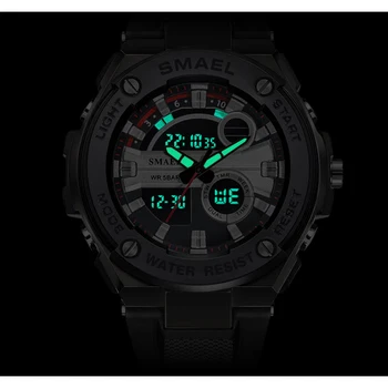 SMAEL Karinės Žiūrėti Vandeniui Sporto Laikrodžiai Vyrams, LED Skaitmeniniai Kvarciniai Laikrodžiai Top Brand Prabangus Laikrodis Relogio Masculino