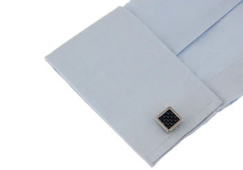 Sunnylink vyriškos Rankogalių segtukai Juoda Mėlyna Sidabro rankogalių segtukai, skirti marškinėliai L1121 16mm
