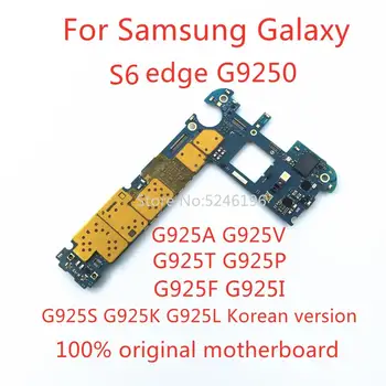 Taikomos Samsung Galaxy S6 krašto G9250 G925F G925A G925V G925T G925P G925S 32GB atrakinta originalus pagrindinės plokštės pakeitimas