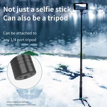 TELESIN Atnaujinti 2.7 m Ilgio Anglies Pluošto Monopodzie Selfie Stick GoPro Hero 9 8 7 6 5 DJI Osmo Kišenėje Veiksmų Insta360 Priedai
