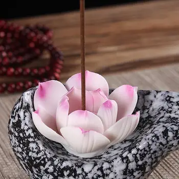 Tradicinės Keramikos Lotus Dūmų Krioklys Stick Smilkalų Degiklis Buda Moliuskui Smilkalų Laikiklis Budizmas Namų Biuro Dekoras