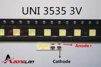 UNI 500PCS LED Bcklight High Power LED 1W 3537 3535 90LM 3v Cool white Backlight LCD TV TV Taikymas