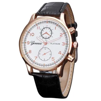 Unisex Mens Verslo Laikrodžiai Moterų Mados Odos Kvarco Riešo Žiūrėti Vyrų Prabanga Ženevos Sporto Laikrodis Lady Retro Dizaino Žiūrėti