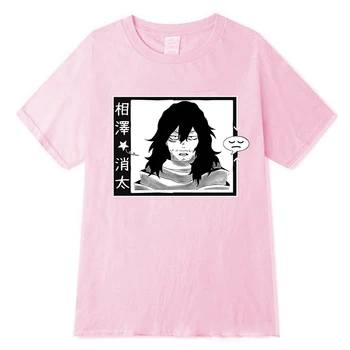 UNISEX Mieguistas Shota Aizawa T-shirt Mano Herojus akademinės bendruomenės Boku No Herojus Anime Prarasti Trumpas Rankovės Mielos Moterys, T-shirt