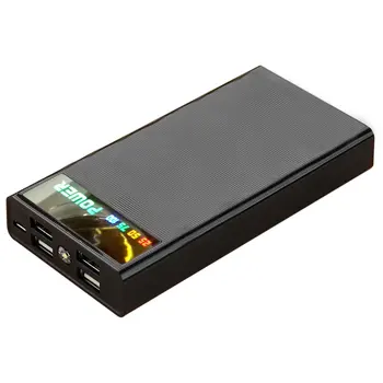 Universali Išorinė Baterija Portable Power Bank su LED Blykstė Skaitmeninis LCD Ekranas, 4 USB Sąsajos Mobilaus Telefono