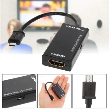 USB į HDMI MHL Micro USB Male HDMI Moterų Vedio Kabelio Jungties Adapteris Jungtis, skirta 