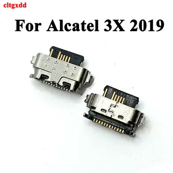 Už Alcatel 3X 2019 5048 5048A 5048U 5048Y C Tipo Micro USB Lizdas, Krovimo Lizdas Prievado Prijunkite Dock 