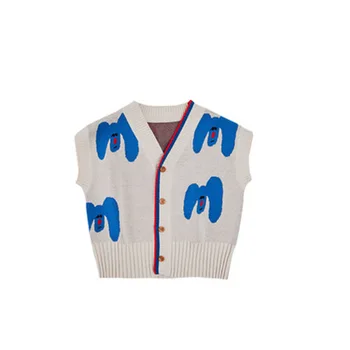 Vaikai Megztiniai 2021 NAUJĄ Pavasario Prekės ženklo Dizainas Berniukų, Mergaičių Mielas Spausdinti Megztiniai Megztinis Baby Vaikų Medvilnės Mados Outwear Drabužius LD