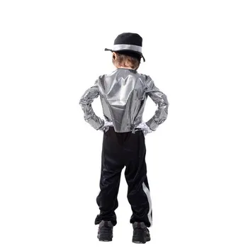 Vaikai Michael Jackson Cosplay Kostiumų Superžvaigždė Dainininkė, Šokių Kostiumai Puras Naujųjų Metų Šalis Suknelė Berniukai Vaikams Išgalvotas Suknelė