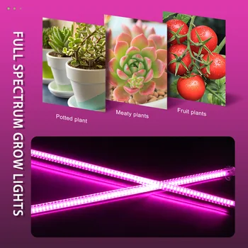 Viso Spektro Led Grow Light 220V, 50 cm Led Juosta Šviesos Skaidrus LED Fito Lempos efektą Sukeliančių Patalpų Augalų Auginimo 7W
