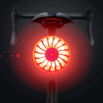 WasaFire Dviračių šviesos Smart Stabdymo Režimas Dviračio Lemputė USB Įkrovimo dviratį led žibintuvėlis žibintas Galinis Dviračių, Jojimo, užpakalinis žibintas