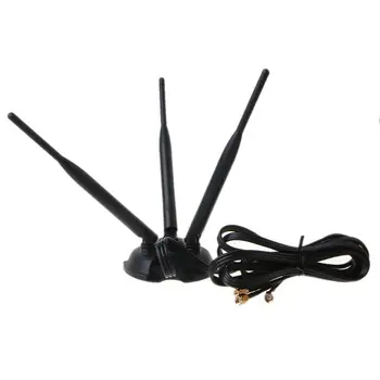 WiFi Antenos RP-SMA Dual Band 2.4 GHz 5.8 GHz Base Belaidžio Korteles Adapteris