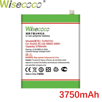 Wisecoco 3750mAh TLp027AJ Baterija Alcatel TCL 750 X1 PLIUS A5 LED 5085D 5085Y Telefonas +Sekimo Numerį