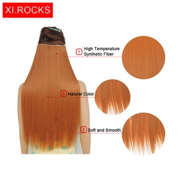 WJZ10060/2pieces Xi Uolų sintetinių ilgai netikrų plaukų pratęsimo perukas natūrali šviesiaplaukė įrašą plėtiniai su įrašų moterims, perukai